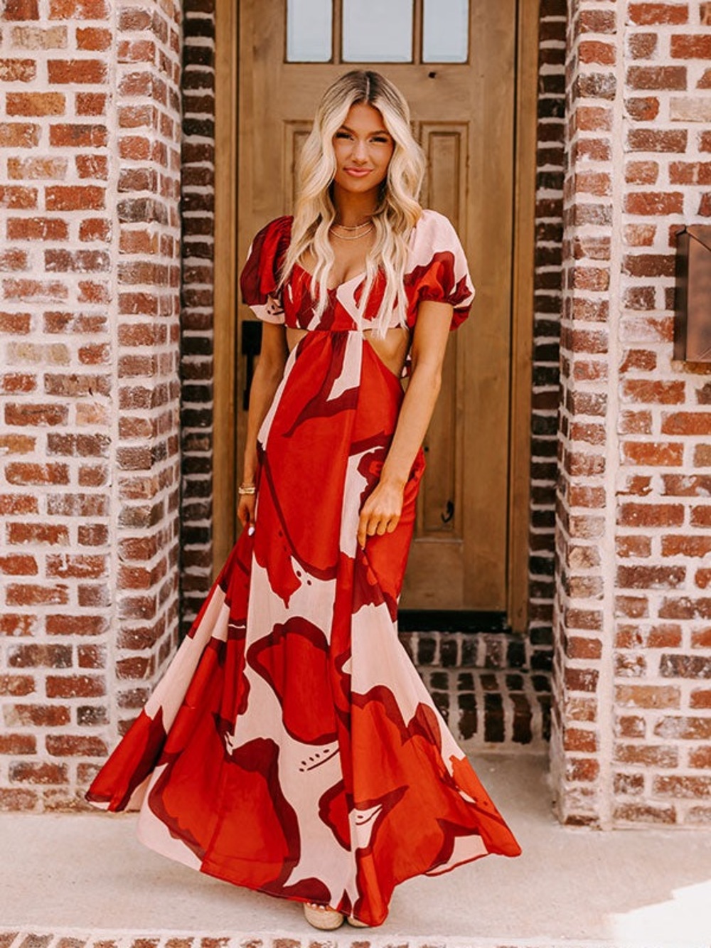 NWT Women’s LUXXEL Vacay cut out maxi dress- Size small - Picture 1 of 10